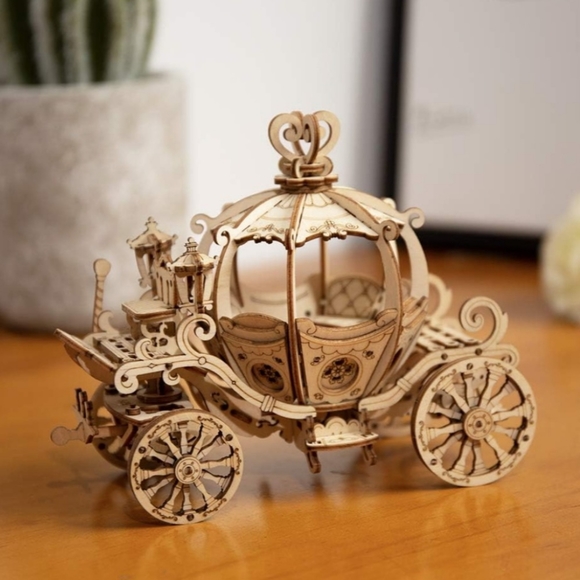 Robotime 3D Wooden Puzzle Pumpkin Carriage Cart - Picture 1 of 3